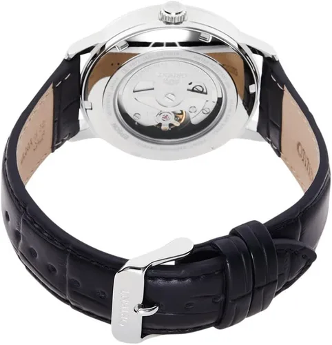 Vista 4 de ORIENT Reloj de pulsera automático japonéscuerda manual Symphony IV, Azul, Correa de cuero