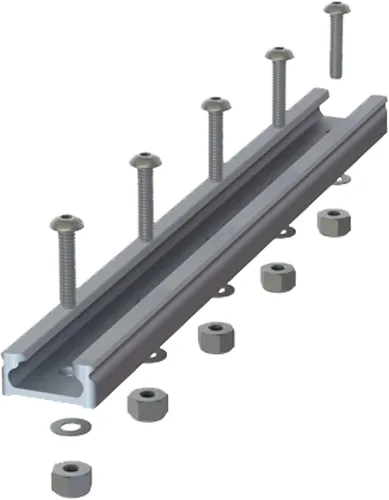 Vista 2 de YakAttack GTTL90 GearTrac - Soporte de riel de carga superior de aluminio de 4 pulgadas Riel compacto para accesorios de kayak Servicio medio