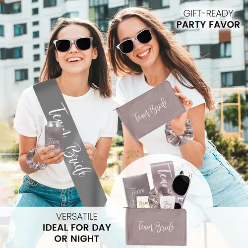Vista 5 de Kit de 16 piezas de regalos de despedida de soltera del equipo, regalos de propuesta de dama de honor y accesorios de despedida de soltera