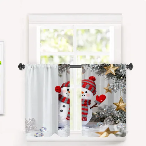 Vista 21 de Cortinas opacas de poliéster multicapa para ventanas de padre e hijo, 2 unidades, 26 x 24 pulgadas