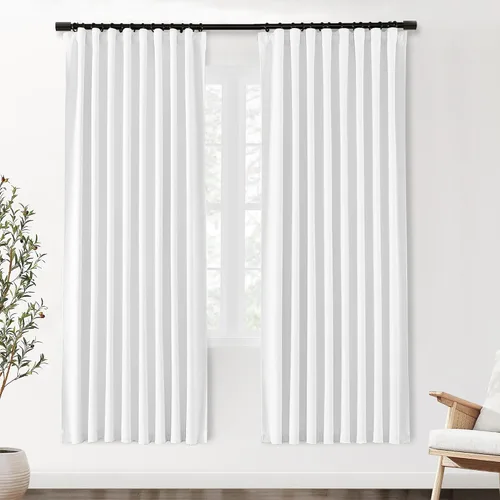 Vista 68 de SHINELAND Cortinas opacas cortas para ventanas de dormitorio, cortinas de baño, 45 pulgadas de largo