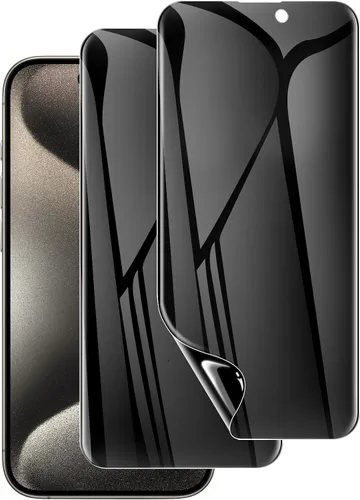 Vista 14 de LYWHL Paquete de 3 protectores de pantalla de privacidad para iPhone 12 Pro Max, protector de pantalla privada antiespía de vidrio templado para 12