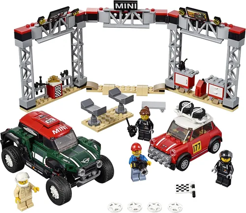 Vista 2 de LEGO Speed Champions 1967 Mini Cooper S Rally y 2018 MINI John Cooper Works Buggy 75894 Kit de construcción (481 piezas)