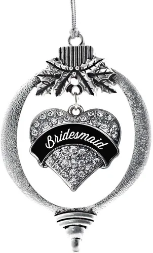 Vista 251 de Inspired Silver - Adorno con dije de hermana gemela - Adornos navideños de plata con circonitas cúbicas