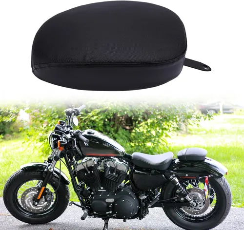 Vista 11 de DREAMIZER Asiento de Motocicleta para Conductor Asiento Delantero Individual Compatible con Sportster 48 72 Iron 883 XL883 Forty Eight XL1200 Negro