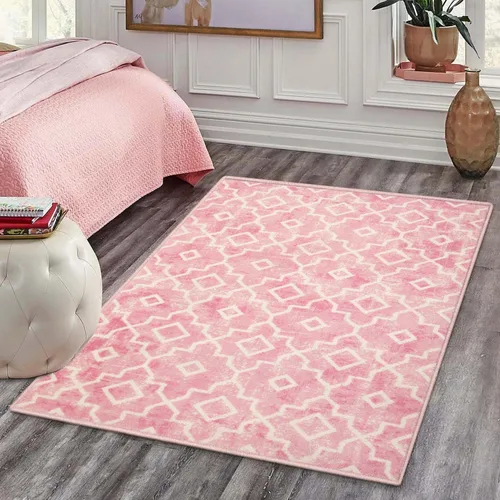 Vista 22 de Moynesa Alfombra marroquí lavable de 2 x 3 pulgadas, pequeña, azul, para cocina, baño, suave, antideslizante, de pelo bajo, moderna, geométrica