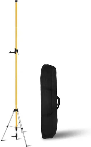 Vista 10 de Mástil telescópico, mástil de soporte telescópico con poste de montaje extensible para niveles láser de láseres giratorios y lineales