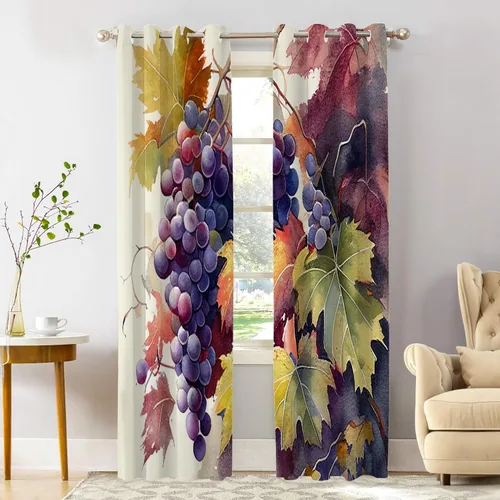 Vista 44 de Shrahala Abstract Colorful Blackout Curtain Tiers, Modern Ative Kitchen Valance Light Blocking Tier Drapes with Rod Pocket, 2 Pack 26 X 24 in