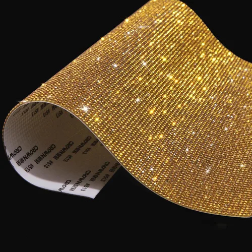 Vista 10 de Hojas de Rhinestone Brillante (Bling), Calcomanías de Rhinestone con Purpurina Autoadhesivas para Manualidades DIY, Hoja de Gemas para Decoración