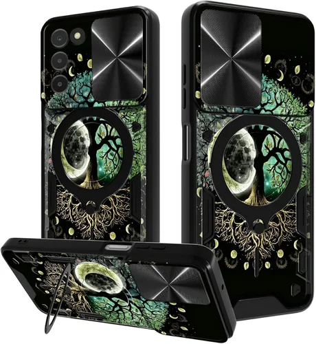 Vista 84 de Funda para Samsung Galaxy A03S de 6.5 pulgadas, funda protectora resistente con función atril giratorio de 360 grados, funda protectora resistente