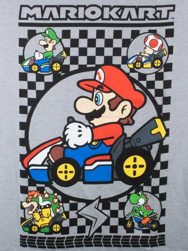 Vista 6 de Nintendo Super Mario Mario Kart - Juego de 3 camisetas de manga corta para niños