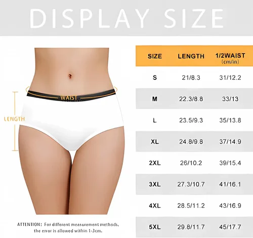 Vista 6 de YEXIATODO Ropa interior de cintura alta para mujer, paquete de 6