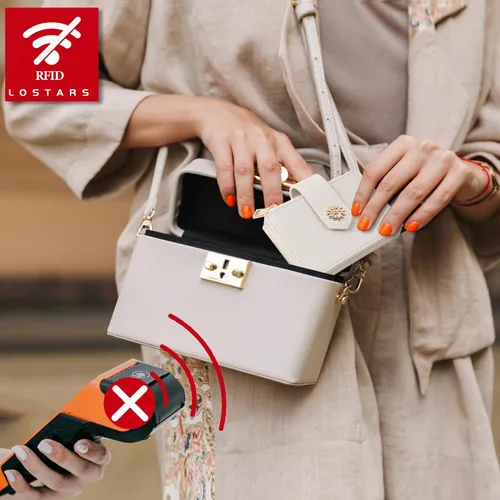 Vista 5 de Billetera pequeña para mujer RFID para mujer, carteras para tarjetas para mujer, delgada, cartera para tarjetas de crédito para mujer, beige-2