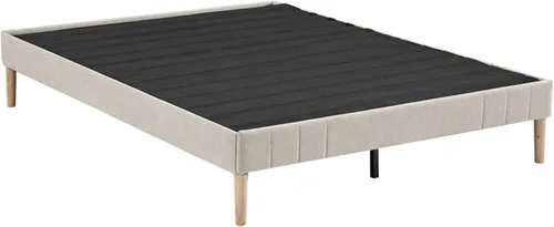 Vista 3 de Decoro Eternity - Marco de cama tapizado color crudo - Queen