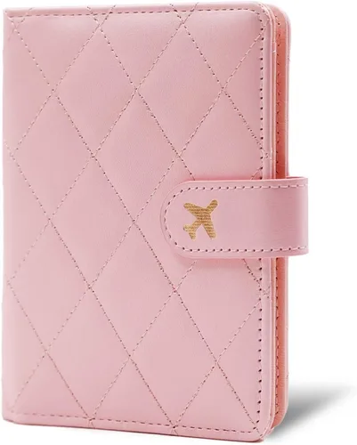 Vista 20 de Melsbrinna Funda de cuero prémium para pasaporte, impermeable, con bloqueo RFID, cartera de viaje con soporte para bolígrafo, bonito libro