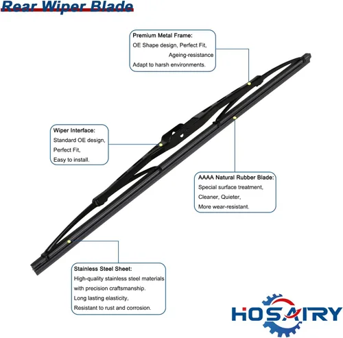 Vista 4 de Juego de limpiaparabrisas trasero para Porsche Cayenne 2003-2009 2010 Conjunto de limpiaparabrisas trasero 95562804002