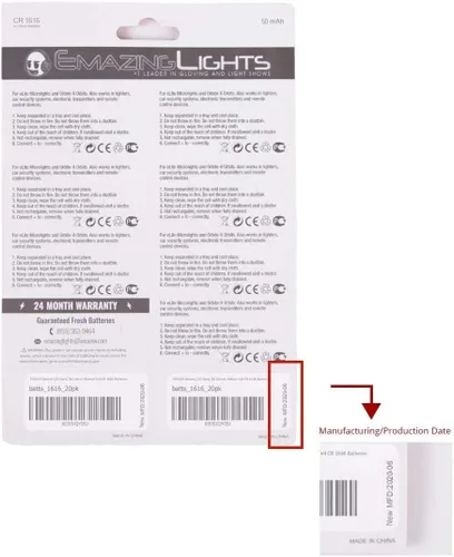 Vista 5 de EmazingLights Baterías CR1616 de 3 voltios, batería de botón de litio de 3 V (20 unidades)