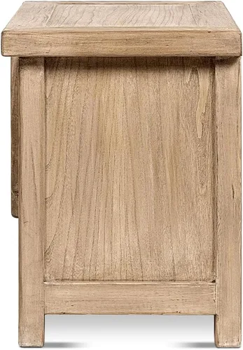 Vista 6 de Jennifer Taylor Home Rowan 28.5" Solid Reclaimed Pine Left Side Table, Natural Brown Reclaimed Pine