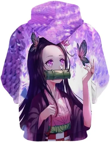 Vista 2 de Sudadera con capucha unisex de anime con estampado 3D para cosplay, ropa de abrigo, sudadera con capucha novedosa
