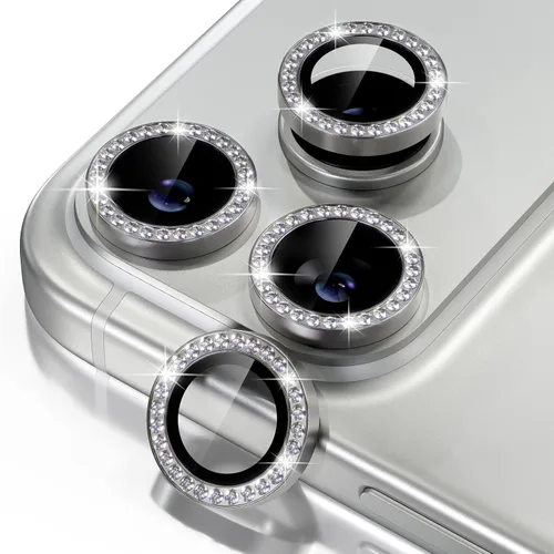 Vista 41 de Misea Protector de lente de cámara compatible con el teléfono 17 Pro/Phone 17 Pro Max, protector de lente de cámara de vidrio templado Ultra-HD Negro