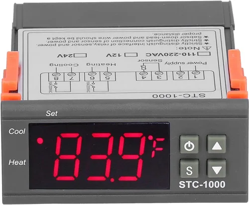 Vista 10 de STC-1000 Controlador digital de temperatura multiusos, termostato de refrigeración y calefacción con sensor NTC para fermentador de cerveza casera