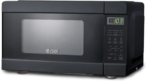 Vista 14 de Microondas Commercial CHEF de 0.7 pies cúbicos con 10 niveles de potencia, microondas de 700 W con pantalla digital, con cerradura de seguridad