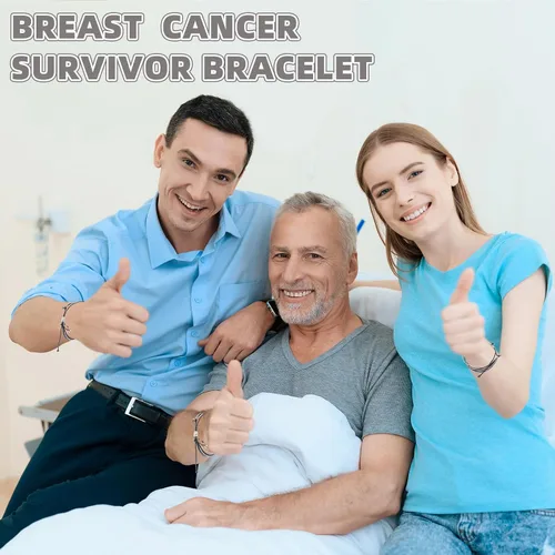 Vista 5 de Huquary 50 pulseras trenzadas de cinta rosa con colgante ajustable para el cáncer de mama, accesorios de regalo para el cáncer de mama, 50