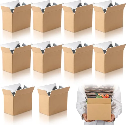 Vista 8 de Caja de envío aislada, caja de cartón con doble aislamiento frío con cajas de espuma de aluminio, kits de mudanza, contenedores de envío de espuma
