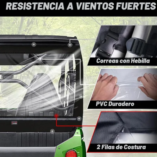 Vista 3 de StarknightMT TERYX - Ventana trasera suave, panel de polvo trasero compatible con KAWASAKI TERYX 4 800 2013-2025 a prueba de polvo a prueba