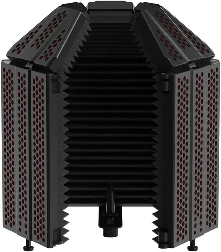 Vista 10 de XTUGA Protector para Aislamiento de Micrófono de Grabación, Espuma Absorbente de Alta Densidad de 3 Paneles para Filtrar Vocales, Cubierta