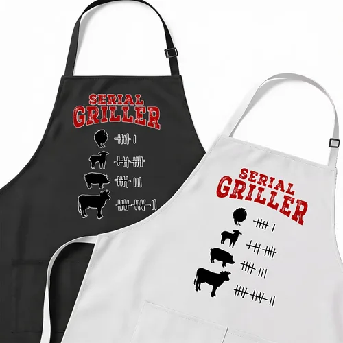 Vista 11 de Delantales personalizados para parrilla para hombres, regalos para hombre para el día del padre, delantales de chef a la parrilla de barbacoa