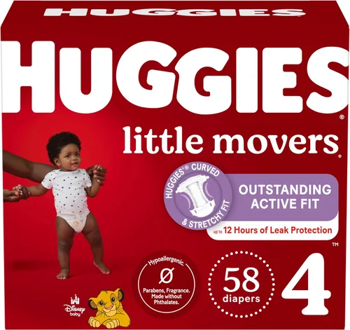 Vista 32 de Pañales Huggies tamaño 3, Little Movers para bebés, talla 3 (16-28 libras), 25 unidades, el empaque puede variar