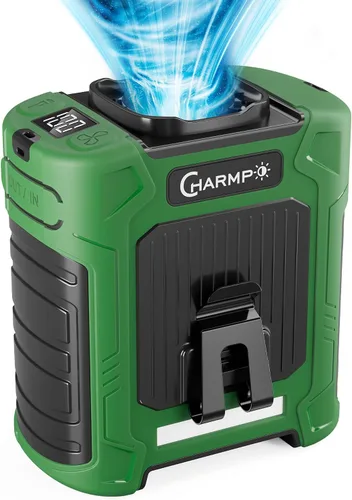 Vista 9 de Ventilador de cintura – Ventilador de cinturón portátil de doble motor fuerte de 17000 RPM, batería de 10000 mAh, tiempo de funcionamiento 24 horas