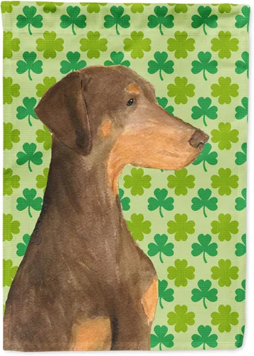 Vista 272 de Caroline's Treasures SS4442GF Affenpinscher Bandera de jardín con retrato de trébol del día de San Patricio para buzón, bandera decorativa
