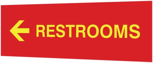 Vista 45 de Signs ByLITA Basic Restrooms - Letrero direccional para pared o puerta (negro), pequeño (paquete de 1)