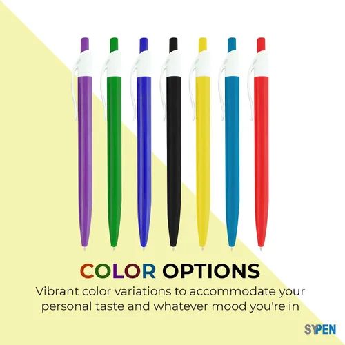 Vista 4 de SyPen Bolígrafos personalizados con tu logotipo o texto personalizado, paquete de 500 unidades a granel para negocios, fiestas y eventos, bolígrafos