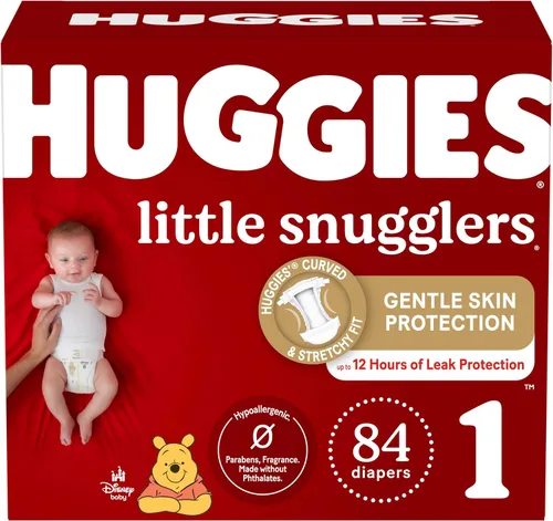 Vista 36 de Huggies Little Snugglers - Pañal para bebé, talla 1, 8 a 14 libras, 34717, 20