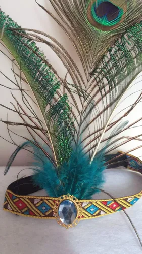 Vista 7 de R STAR Diadema de plumas india, diadema bohemia borlas banda para el pelo diadema americana Headwear para mujeres y niñas
