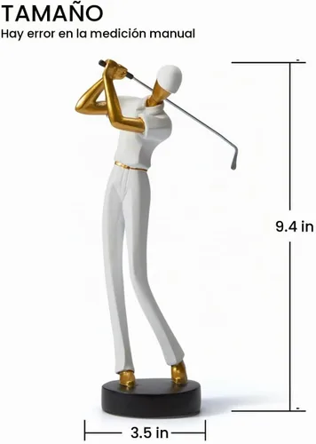 Vista 6 de HAUCOZE Estatuilla de golfista Estatua de Golf Escultura Moderna Decoración