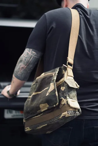 Vista 7 de Gootium Vintage - Bolso bandolera de lona estilo británico