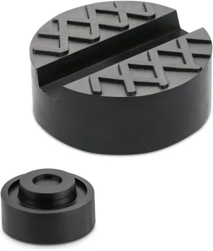 Vista 3 de Jack Pads - Adaptador de goma universal para el suelo de la carretilla de goma para el lado de soldadura por pellizcos (paquete de 2)