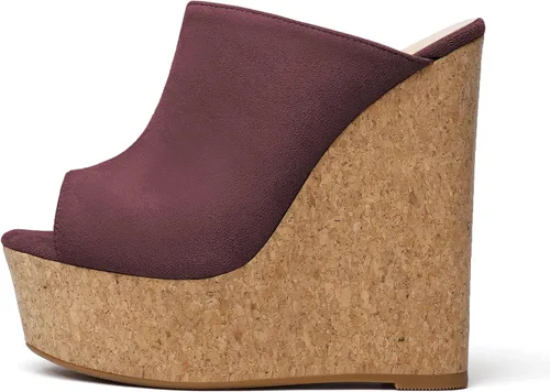 Vista 2 de SAMMITOP Sandalias de cuña con plataforma para mujer, zapatos de cuña para mujer
