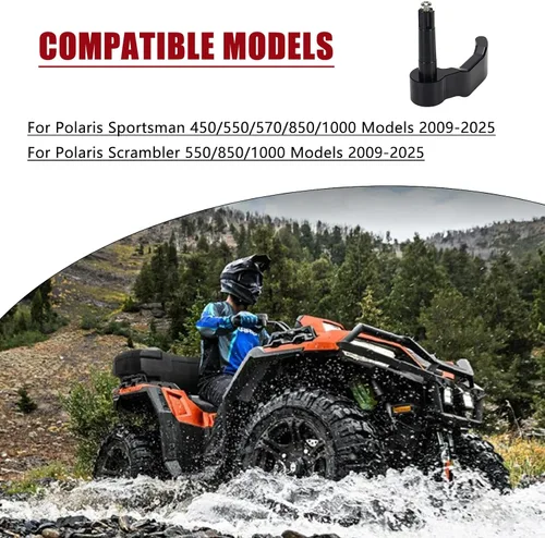 Vista 5 de Palanca de acelerador de pulgar antideslizante de aluminio CNC de repuesto compatible con Polaris Scrambler Sportsman 550/570/850/1000 2009-2018