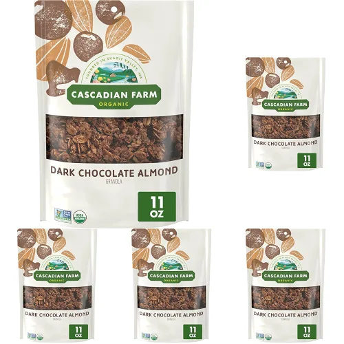 Vista 11 de Cascadian Farm Granola orgánica, cereales de canela y pasas, bolsa resellable, 11 onzas