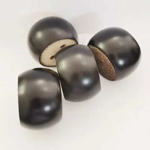 Vista 6 de Patas redondas de madera para muebles de sofá de 2 pulgadas, patas redondas negras de 2 pulgadas de alto, reemplazo para sofá/sofá/otomana/sofá