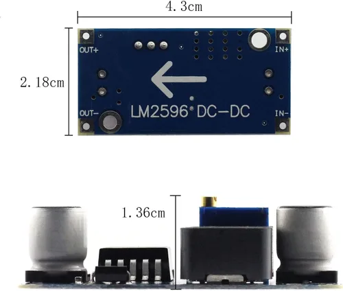 Vista 4 de 2 unids DC-DC Buck convertidor módulo de alimentación 3A ajustable reductor LM2596 Regulador de voltaje 24V a 12V 5V 3V