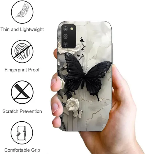 Vista 2 de Paquete de 2 fundas para Samsung Galaxy A03S a prueba de golpes, diseño delgado, antideslizante, funda para Galaxy A03S (negro)