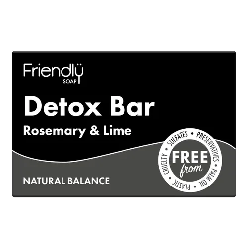 Vista 2 de Friendly Soap Jabón en barra de desintoxicación de carbón activado natural 3.35 oz