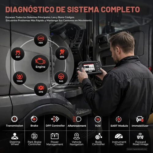 Vista 3 de Launch Escáner de camión resistente CRP129HD con regen DPF y más de 7