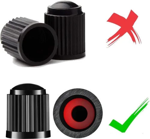 Vista 3 de CKAuto Paquete de 50 tapones para válvulas de neumáticos, tapas de vástago